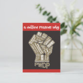 PWDP $1M Fist Postcard Briefkaart (Staand voorkant)