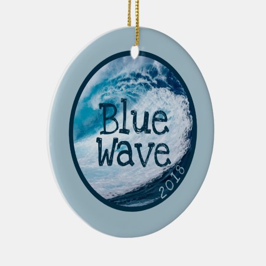 PWDP Blue Wave-versiering Keramisch Ornament (Rechts)