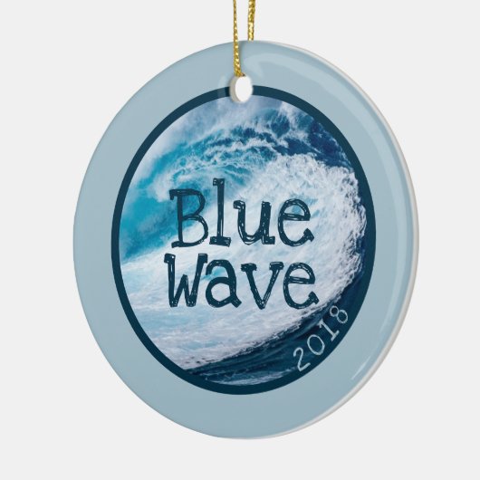 PWDP Blue Wave-versiering Keramisch Ornament (Links)