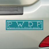 PWDP eenvoudige bumpersticker (Op auto)
