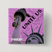 PWDP liberty pin Vierkante Button 5,1 Cm (Voorkant)