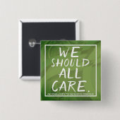 PWDP wij geven om speld Vierkante Button 5,1 Cm (Voorkant /achterkant)