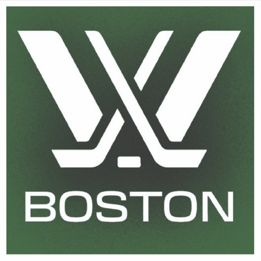 PWHL Boston Hockey Logo Sticker (Voorkant)