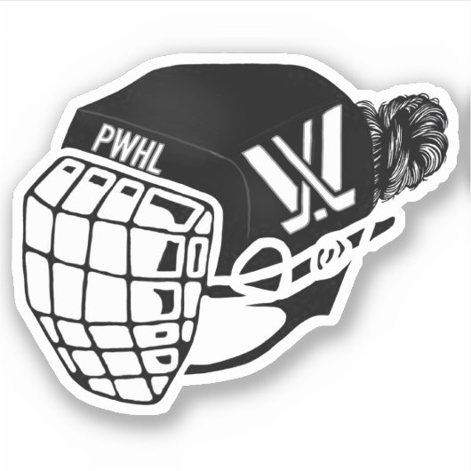 PWHL Hockeyhelm voor dames Sticker (Voorkant)