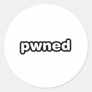 PWNED - Gaming van gamers in eigendom van videogam Ronde Sticker