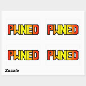 PWNED RECHTHOEKIGE STICKER (Vel)