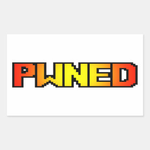 PWNED RECHTHOEKIGE STICKER