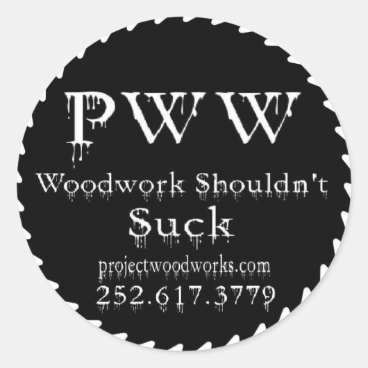 PWW-sticker Ronde Sticker (Voorkant)