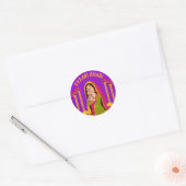 Pyari Bhabi Desi Shaadi Mehndi Design Ronde Sticker (Envelop)