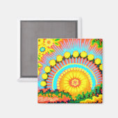 Pychedelic Sunset 60's Magnet (Voorkant / Achterkant)