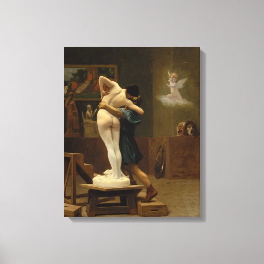 Pygmalion en Galatea door Jean-Leon Gerome Canvas Afdruk (Voorkant)