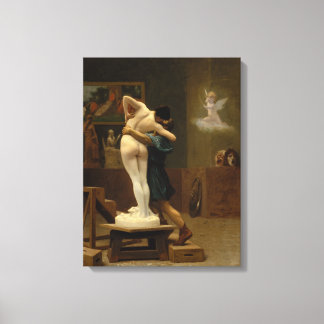 Pygmalion en Galatea door Jean-Leon Gerome Canvas Afdruk