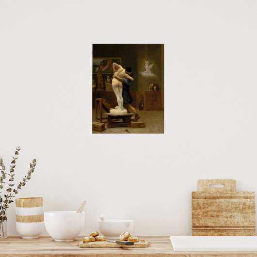 Pygmalion en Galatea door Jean-Leon Gerome Poster (Keuken)