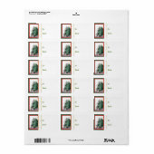 Pygmee in Boomgeit Kerstcadeau Label Sticker (Full Sheet)