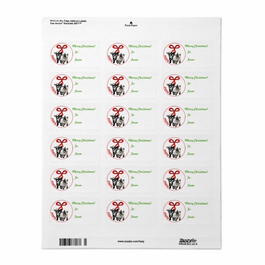 Pygmee Kinder Geit Kerstcadeau Label Sticker (Full Sheet)