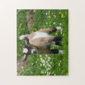 Pygmy Dwarf Goat Kind in Flowers Legpuzzel (Verticaal)