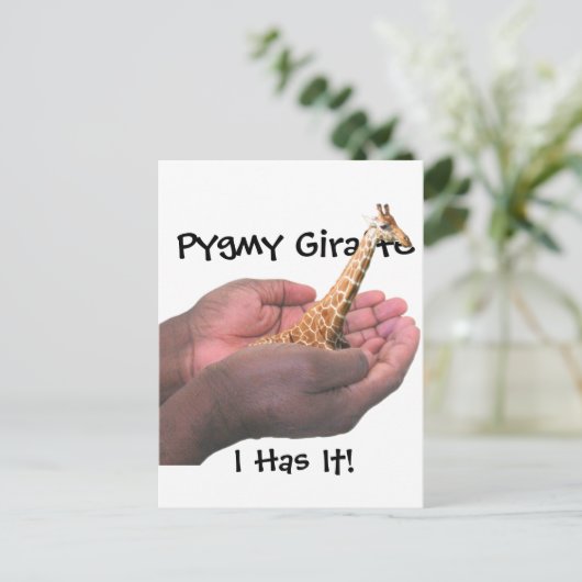 Pygmy Giraffe Briefkaart (Staand voorkant)