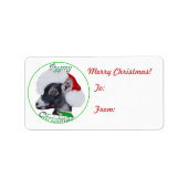Pygmy Goat Christmas Gift Label Sticker (Voorkant)