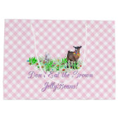 Pygmy Goat Eet de bruine kwal niet Large Cadeautasje (Achterkant)