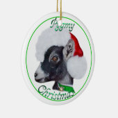 Pygmy Goat in Santa Hat-kerstversiering Keramisch Ornament (Rechts)