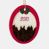 Pygmy Goat Santa Hat-kerstversiering Keramisch Ornament (Rechts)