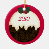 Pygmy Goat Santa Hat-kerstversiering Keramisch Ornament (Voorkant)