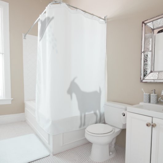 Pygmy Goat Shadow Silhouette Shadow Buddies Douchegordijn (In situ)