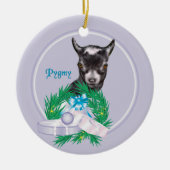 Pygmy Goat Wreath Holiday Ornament (Voorkant)