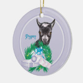 Pygmy Goat Wreath Holiday Ornament (Links)