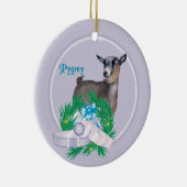 Pygmy Goat Wreath Holiday Ornament (Rechts)