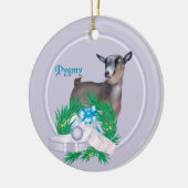 Pygmy Goat Wreath Holiday Ornament (Links)