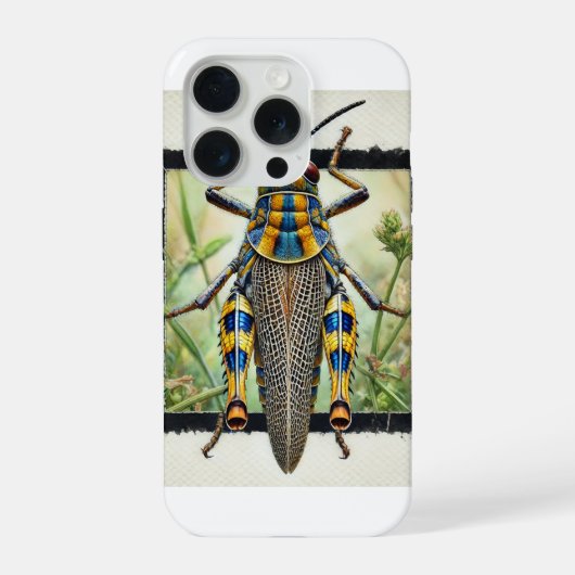 Pygmy Grasshopper 020924IREF232 - Watercolor iPhone Hoesje (Achterkant)