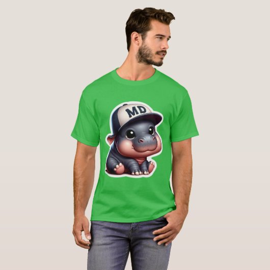 Pygmy Hippo 11 T-shirt (Voorkant volledig)