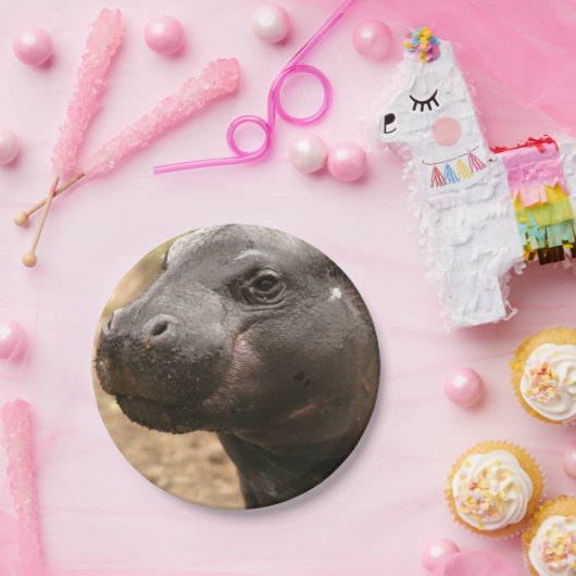 pygmy-hippo-1 papieren bordje (Feest)