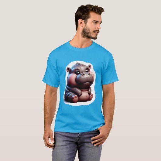 Pygmy Hippo 3 T-shirt (Voorkant volledig)
