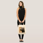 Pygmy Hippo Grocery Canvas tas (Voorkant (model))