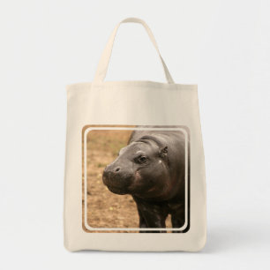 Pygmy Hippo Grocery Canvas tas