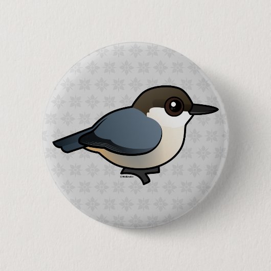 Pygmy Nuthatch Ronde Button 5,7 Cm (Voorkant)