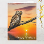 Pygmy Owl Kaart (Gele Bloem)
