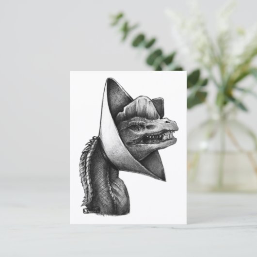 PygmyPets "Dennis" Dilophosaurus - Briefkaart (Staand voorkant)