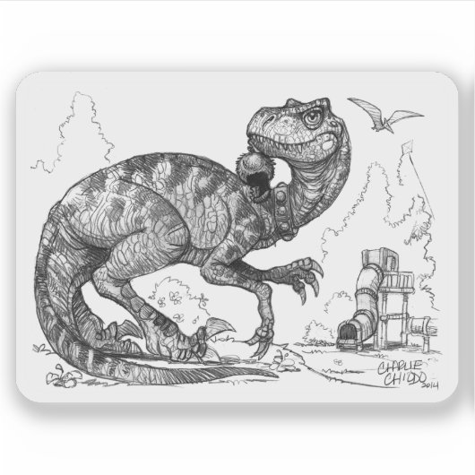 PygmyPets Raptor - Sticker (Voorkant)