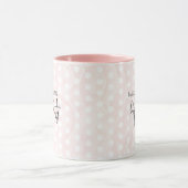 Pyjama Bachelorette Roze Polka Dot Favor Mok (Midden)