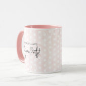 Pyjama Bachelorette Roze Stippen Favor Mok (Voorkant links)