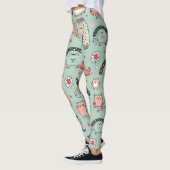Pyjama broek patroon met grillige karakters leggings (Links)