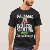 Pyjama, Eindeloos Scrollen, Peak Happiness: Embrac T-shirt (Voorkant)