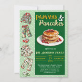 Pyjama- en pannenkoekenfeest uitnodiging (Voorkant)