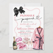 Pyjama en Prosecco Bachelorette Weekend Kaart (Voorkant)