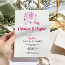 Pyjama en Prosecco Bruidsdouche Roze Strepen