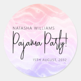 Pyjama Feest Kleurrijk Pastel Elegant Ronde Sticker