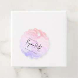 Pyjama Feest Kleurrijke Pastel Elegant  Bedankjes Labels